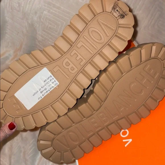 NWT VOILE BLANCHE GRENELLE MOK Fur Suede And Wool Moccasins in Beige - Picture 15 of 16